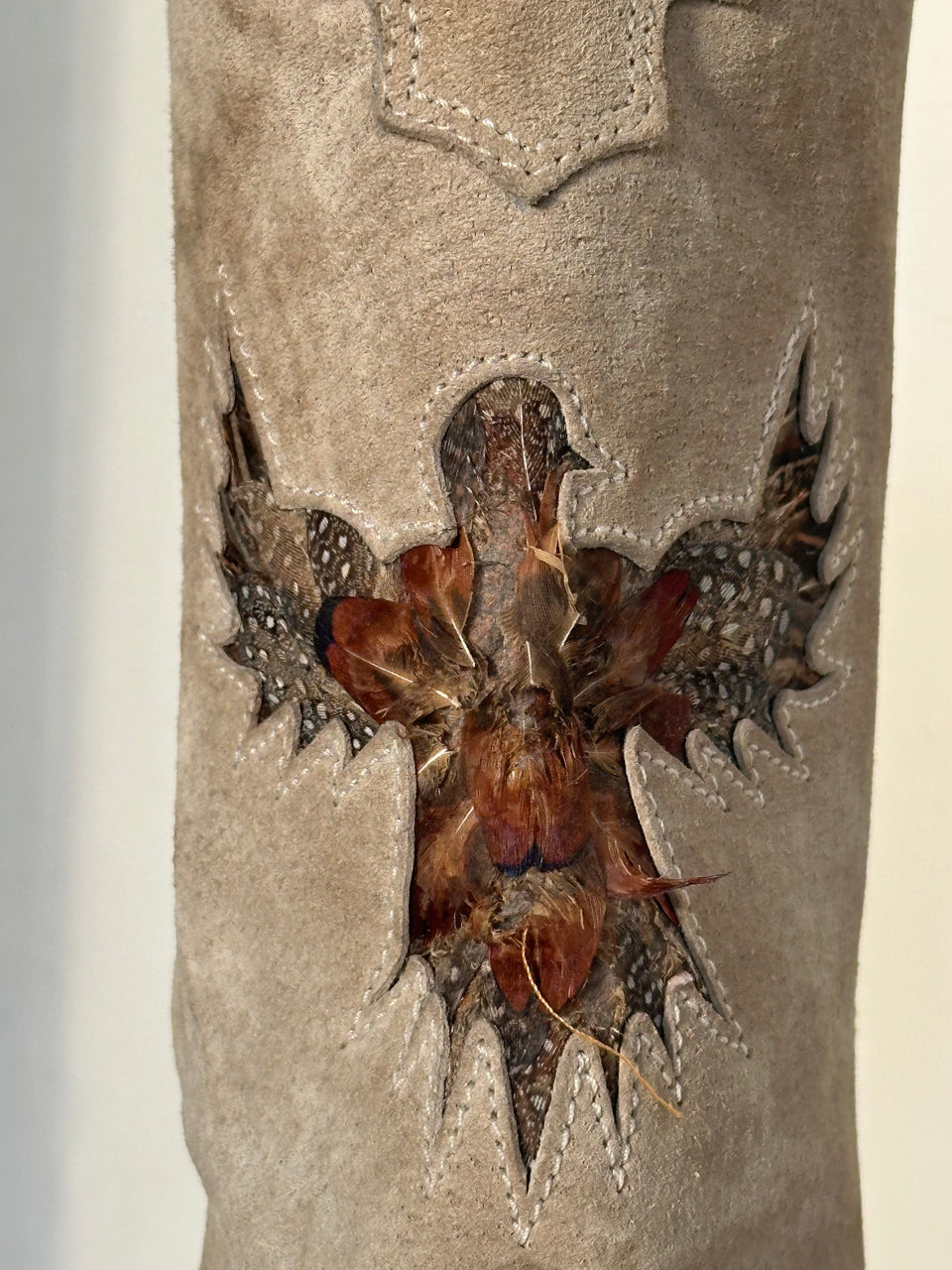 Vintage "Zodiac" Suede boots with Pheonix rising