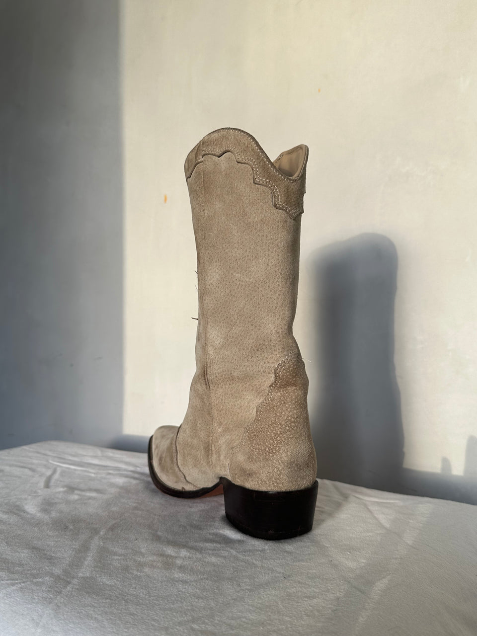 Vintage "Zodiac" Suede boots with Pheonix rising