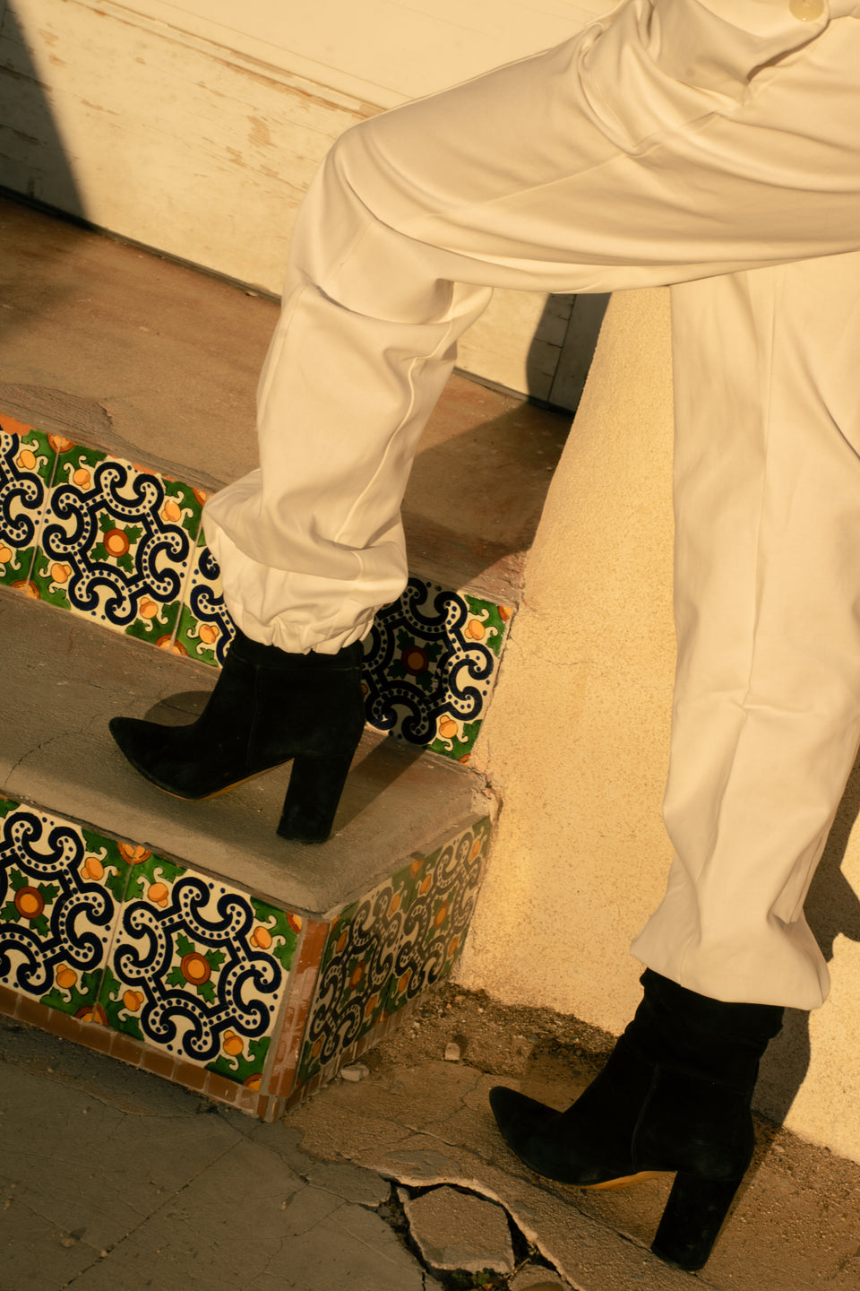 Utility Jumpsuit - White Cotton