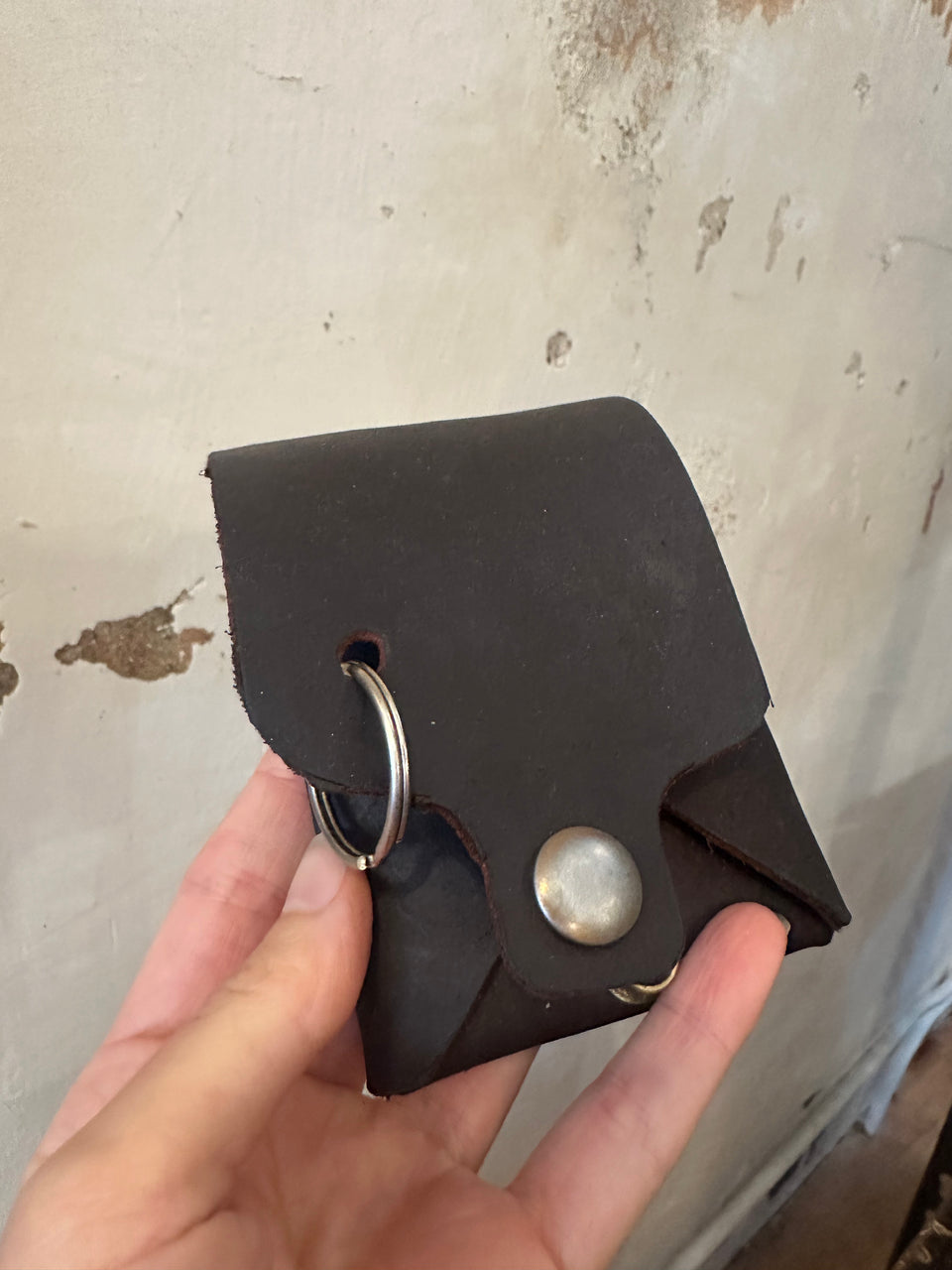 Brown Origami Wallet with key clip